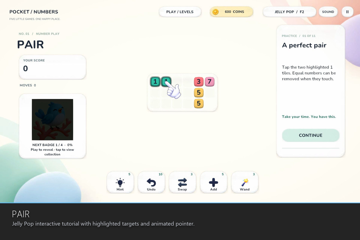 Pocket Numbers - 5 Number Puzzle Games & 20 Themes