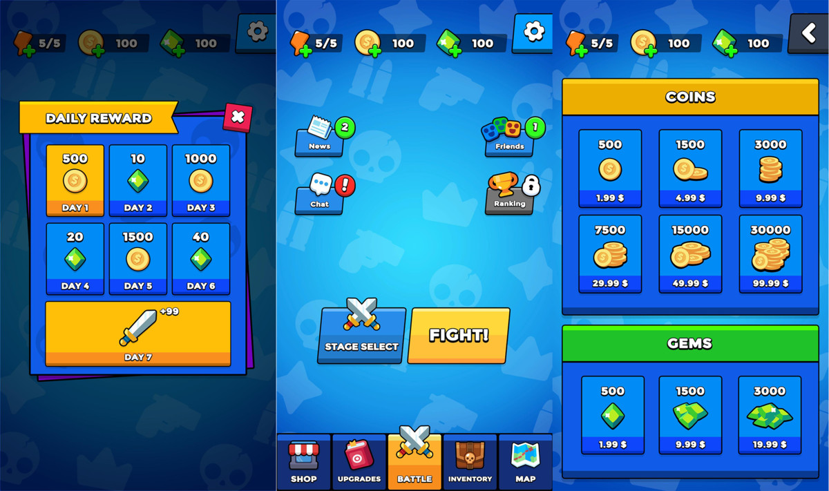GUI Mobile - Battle Pack
