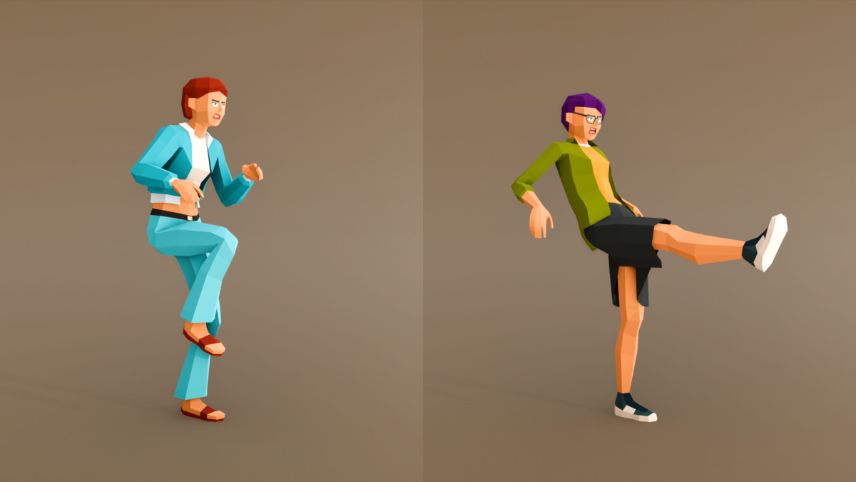 Modular Woman Ultra Low-Poly