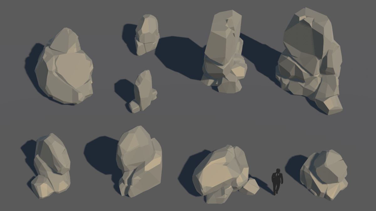 LowPoly Nature Stone