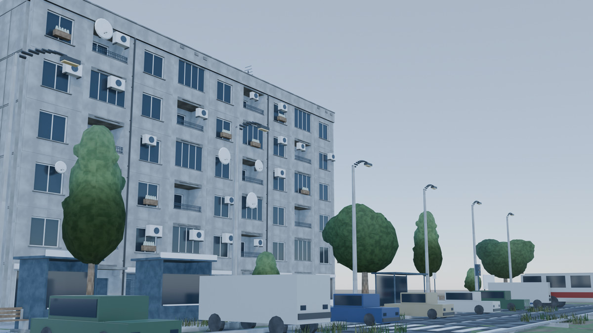 Soviet Panel Block Estate — Modular Urban Kit
