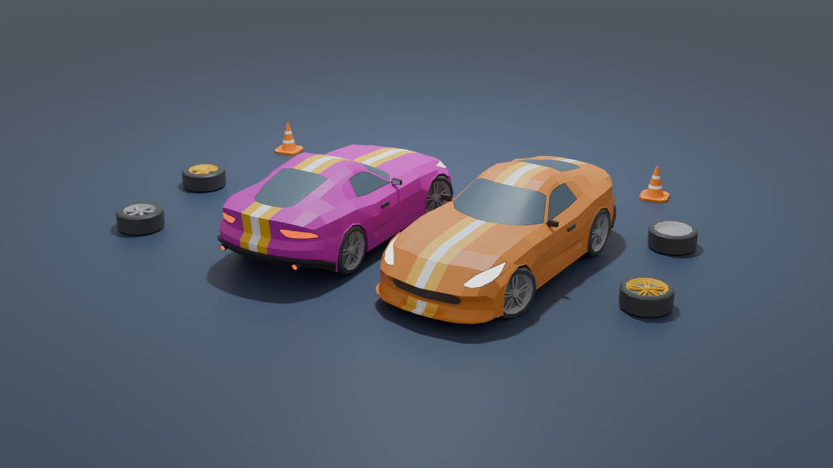 Mobile Optimize-Low Poly Cars