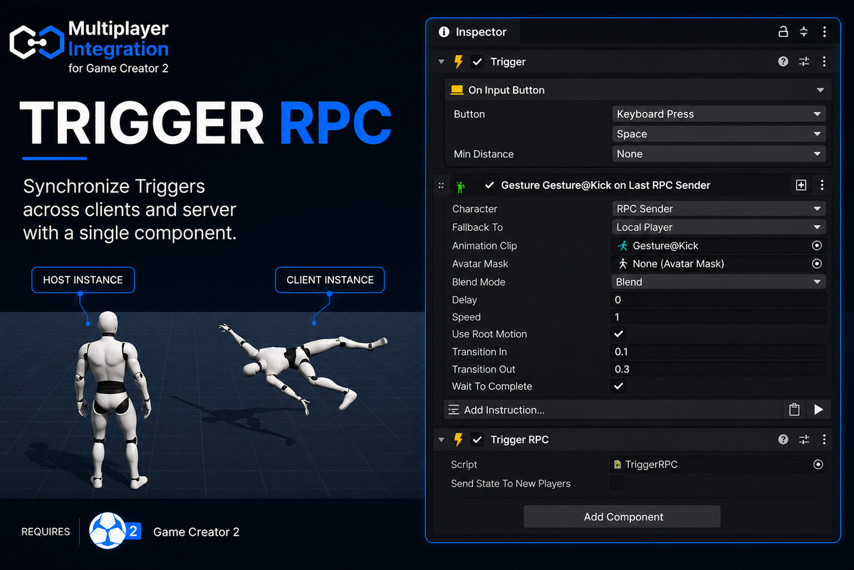 Multiplayer Integration for Game Creator 2