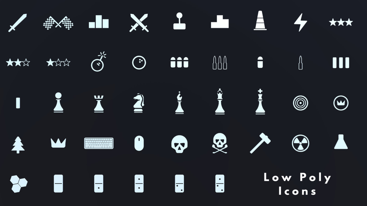 Low Poly 3D Icons - Pack