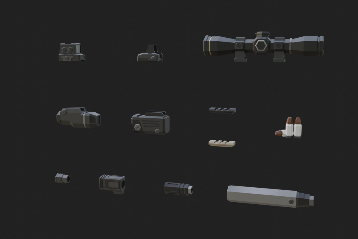 Low Poly Weapon Bundle Pack 3