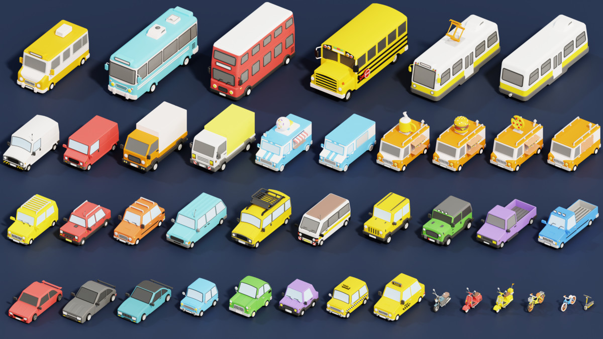 COZY TRAFFIC : Stylized City Vehicles & Transit