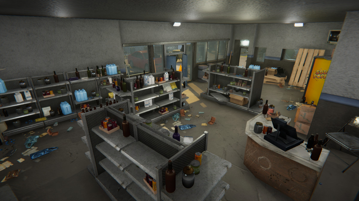 Realistic Modern Roadside Convenience Store Asset Package