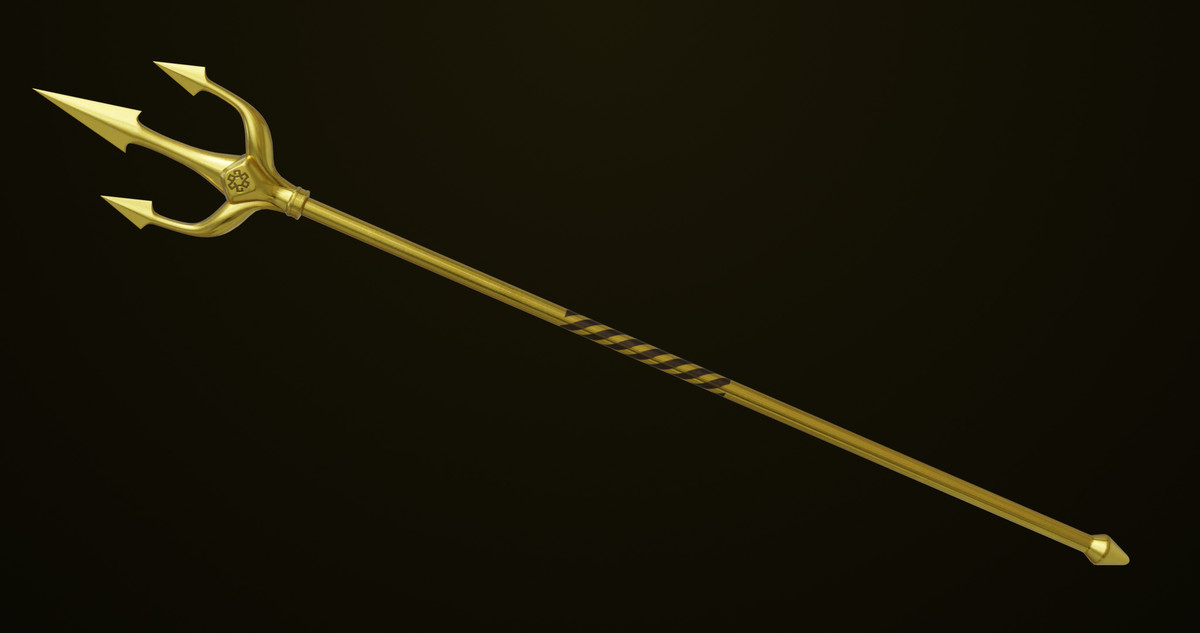 Medieval Trident 03 Gold URP HDRP Textures