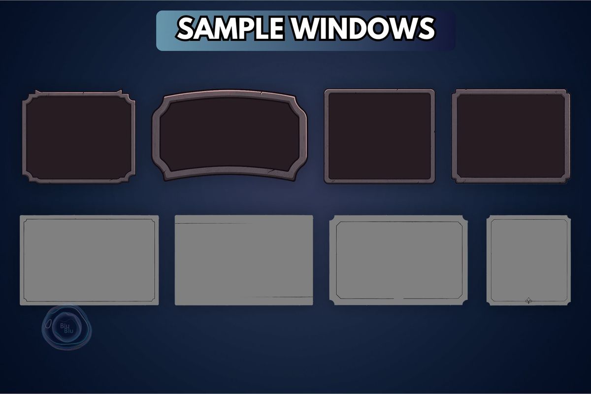 Dark Fantasy GUI + Icons Bundle + PSD GUI files + AI Icons files