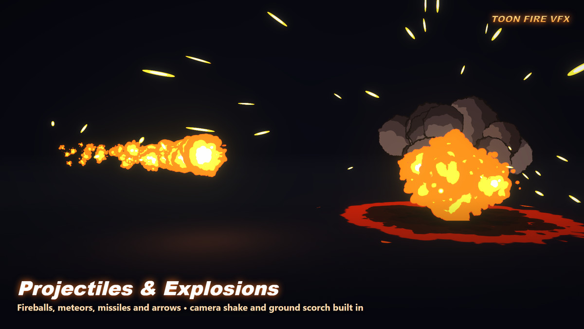 Toon Fire VFX Pack — 100 Stylized Fire Effects