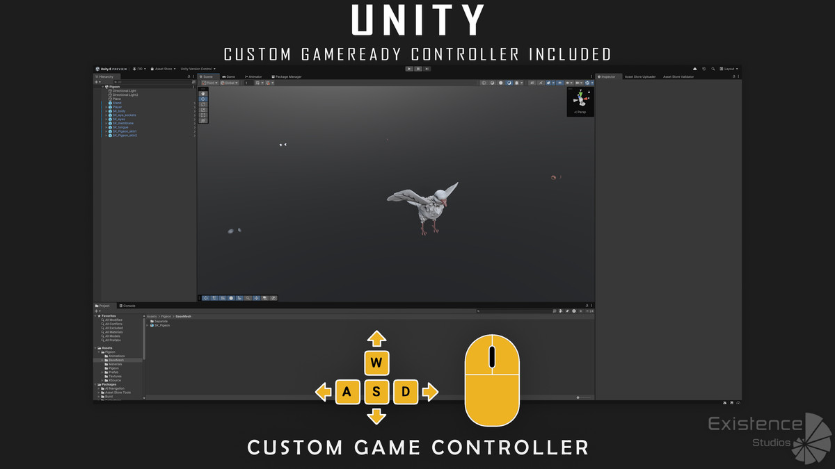 White Pigeon - Flying System - Bird Behavior