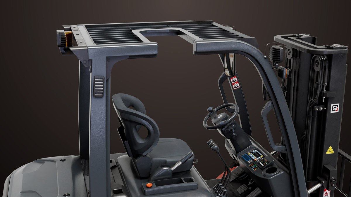 Forklift Truck03 Orange URP HDRP Textures