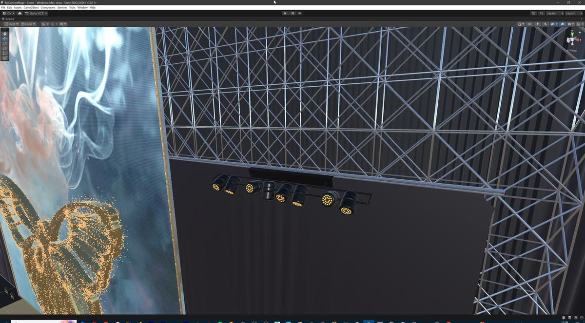 Big Butterfly Concert Arena Stage Venue Modular 3D Model