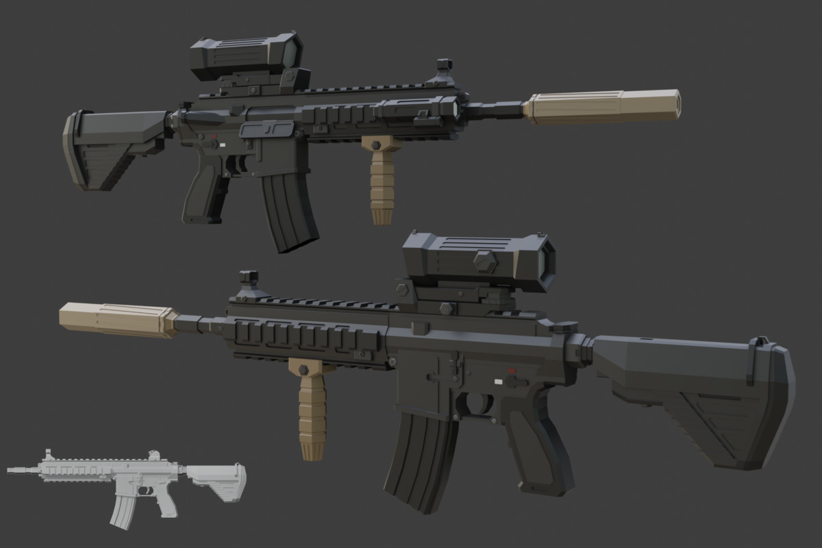 Low Poly Weapon Bundle Pack 3