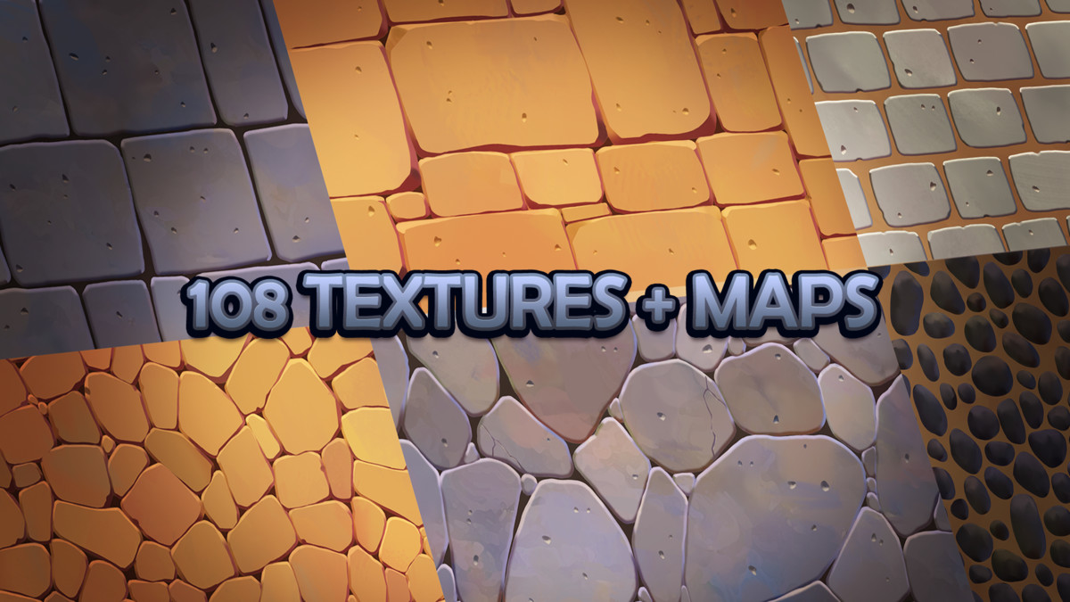 Handpainted Pavement Textures Pro | Terrain Tool | URP HDRP