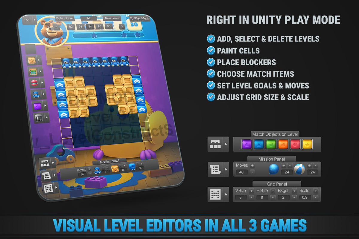 MK Match Puzzle Bundle • 3 Game Templates