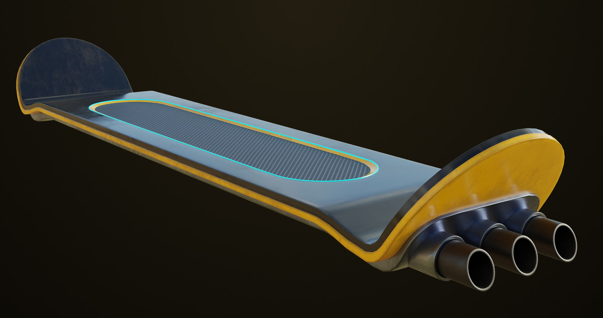 10 Sci Fi Hoverboards URP HDRP Textures