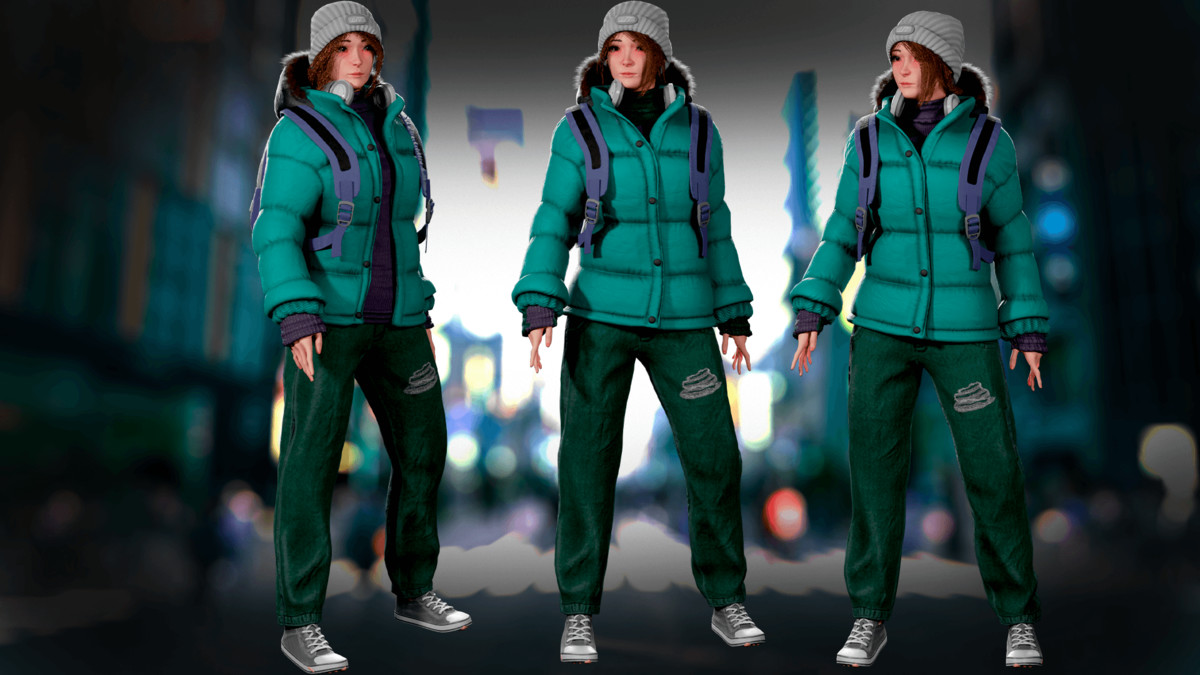 Urban Student Girl – Casual Winter Character