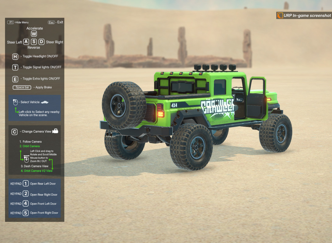 Off-Road Crawler 4x4 Pickup Vehicle Physics
