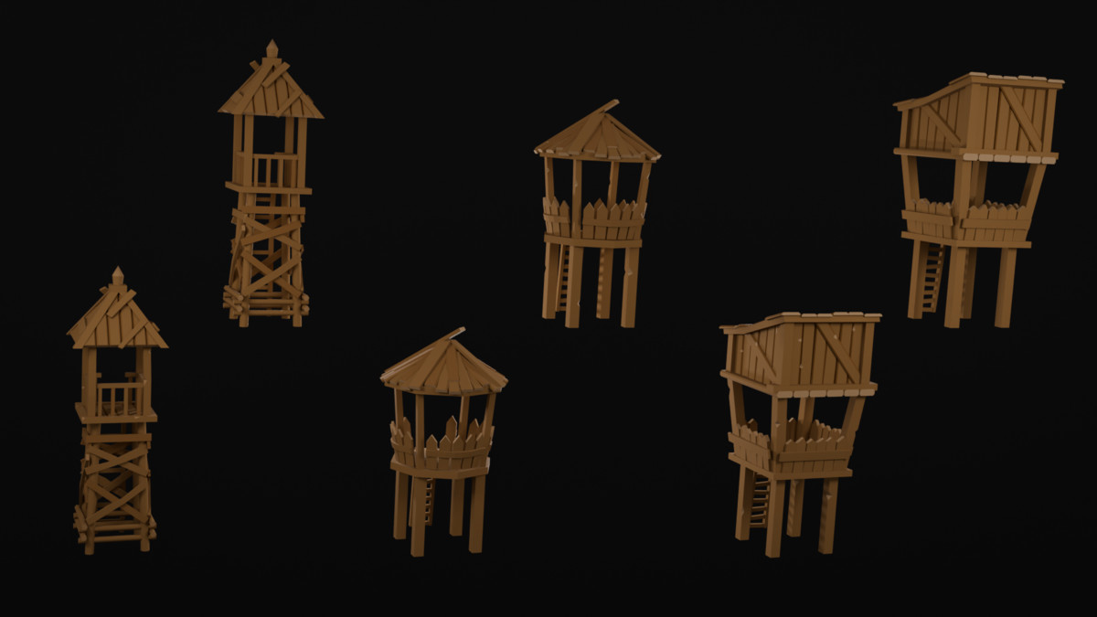 Modular Low Poly Medieval - Fort Kit