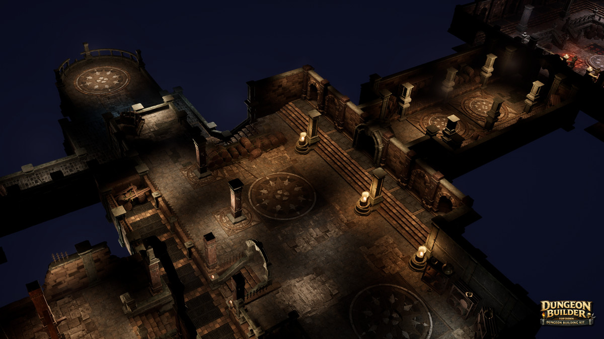 Dungeon Builder: Modular Top Down RPG Environment Kit (Dungeon, Modular Dungeon)