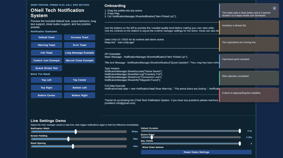 O'Neil Tech Notification System