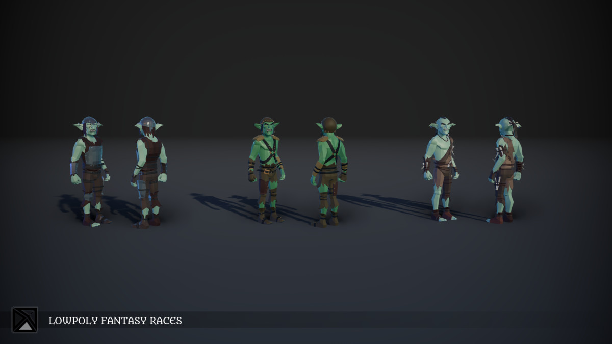 Lowpoly NPCs Bundle MEDIEVAL FANTASY SERIES