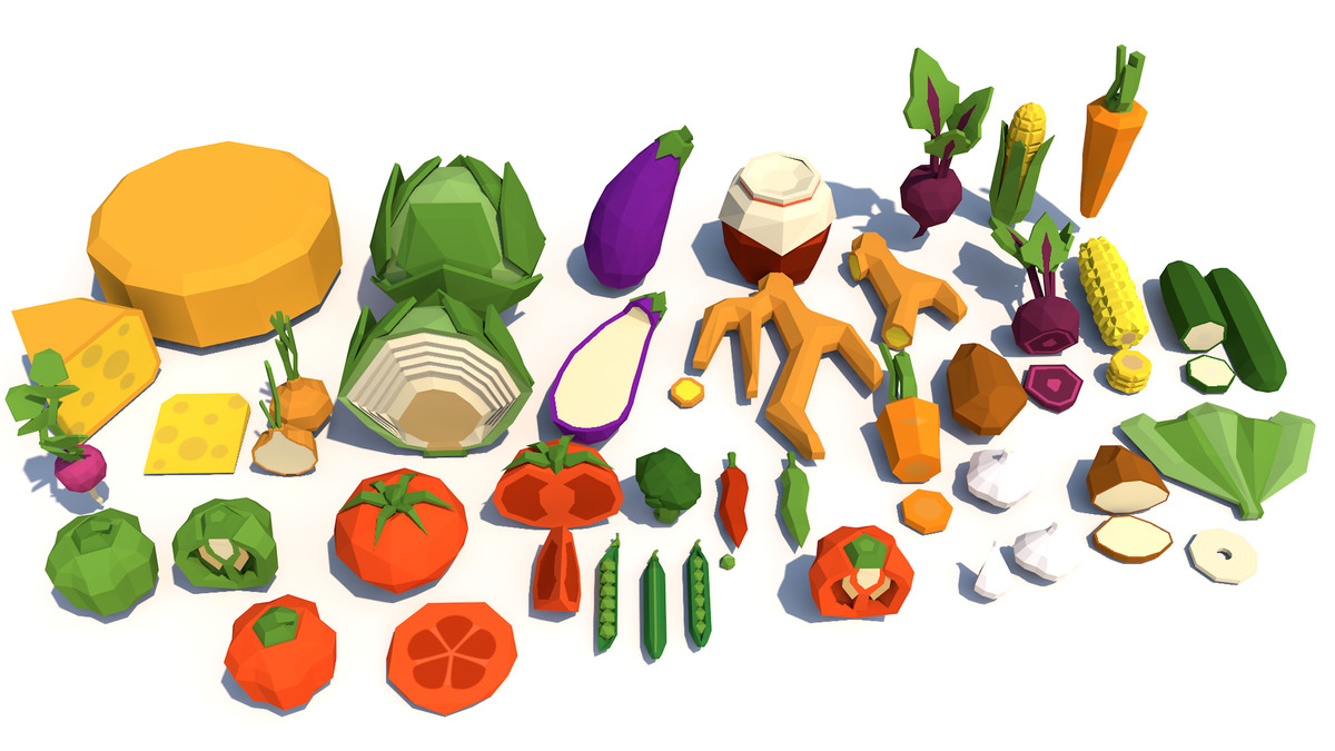 Low Poly Food