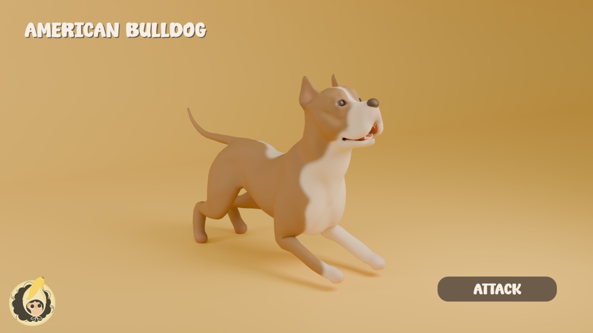 Animated American Bulldog
