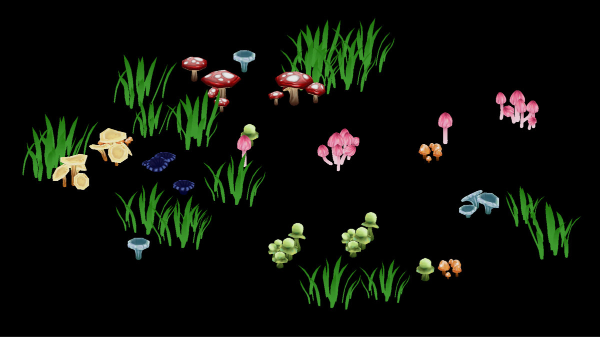 Stylized Handpainted Mushroom Pack