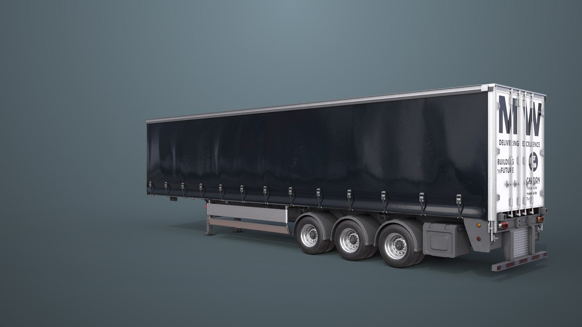 Curtainsider Trailer 4 Variant Collection URP HDRP Textures