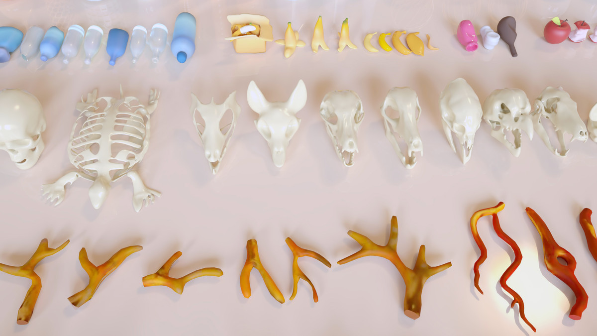 Lowpoly Stylized Street Garbage, Junk, Trash and Waste Set - 328 gameready props