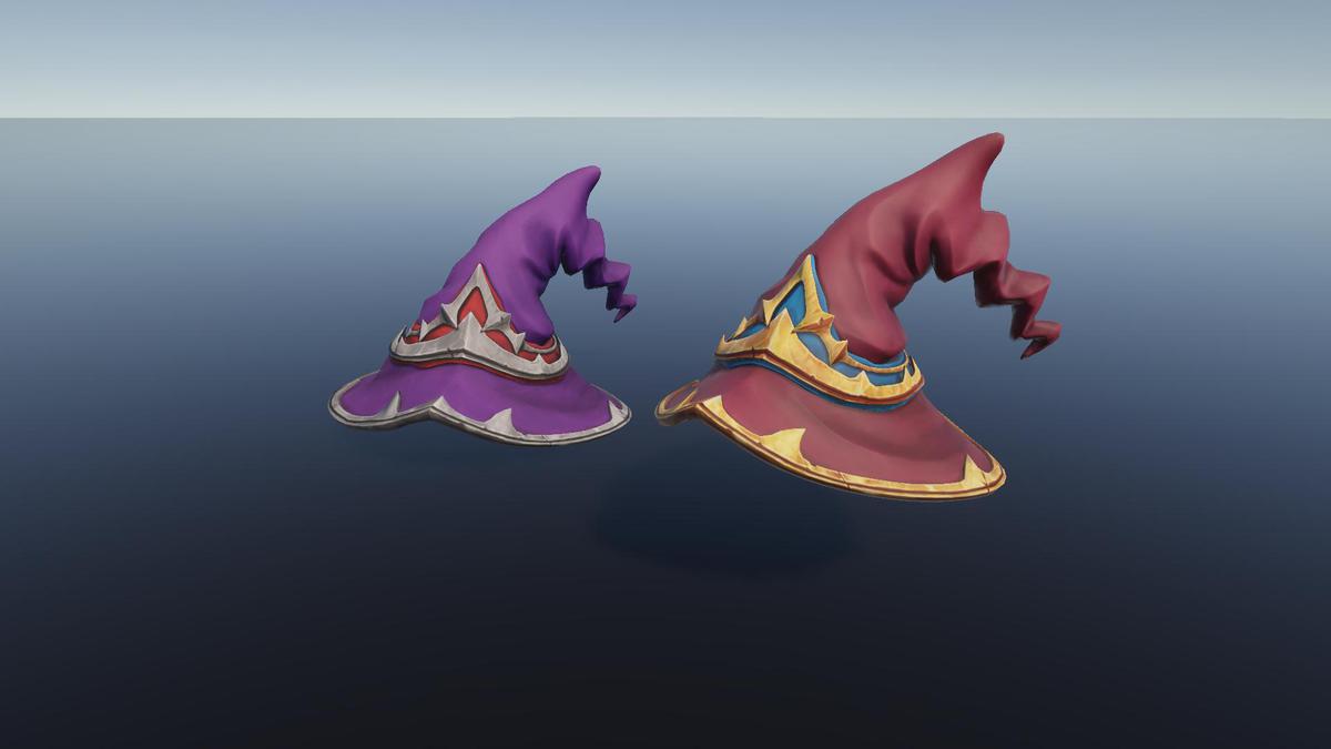 Stylized Magic Hats l Game Ready l Handpainted
