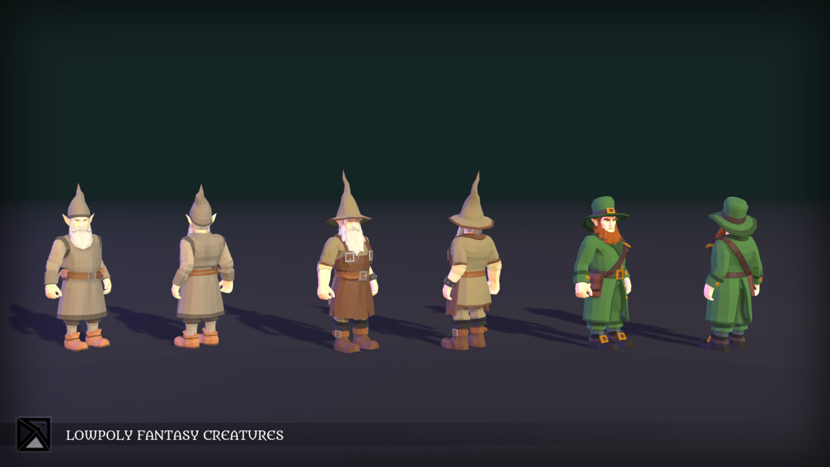 Lowpoly NPCs Bundle MEDIEVAL FANTASY SERIES