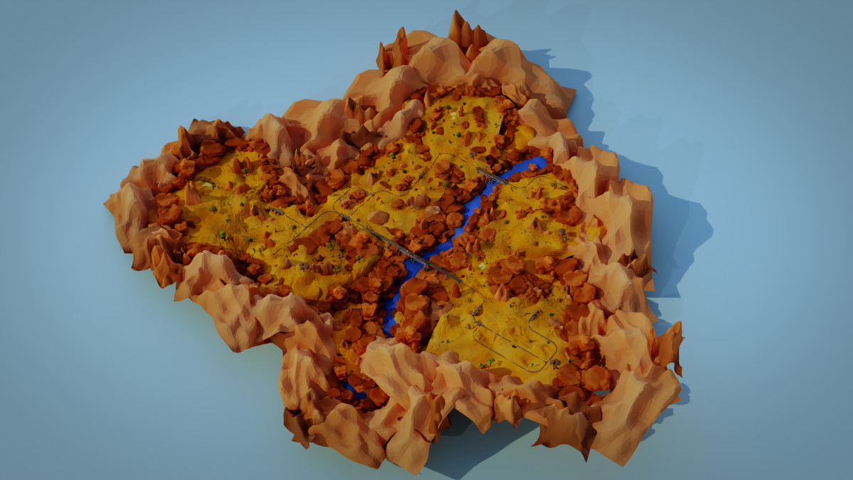 Low Poly Wild West Train Pack