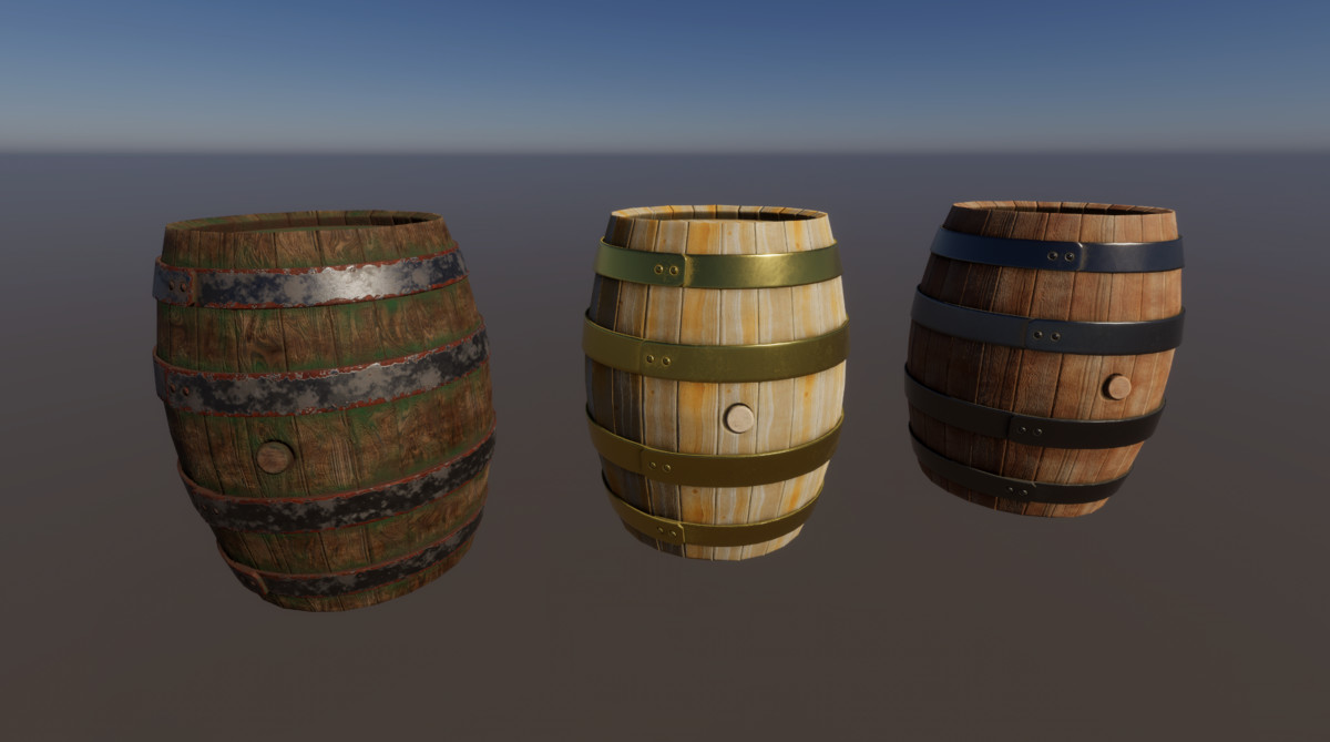 A versatile set of barrels with different textures