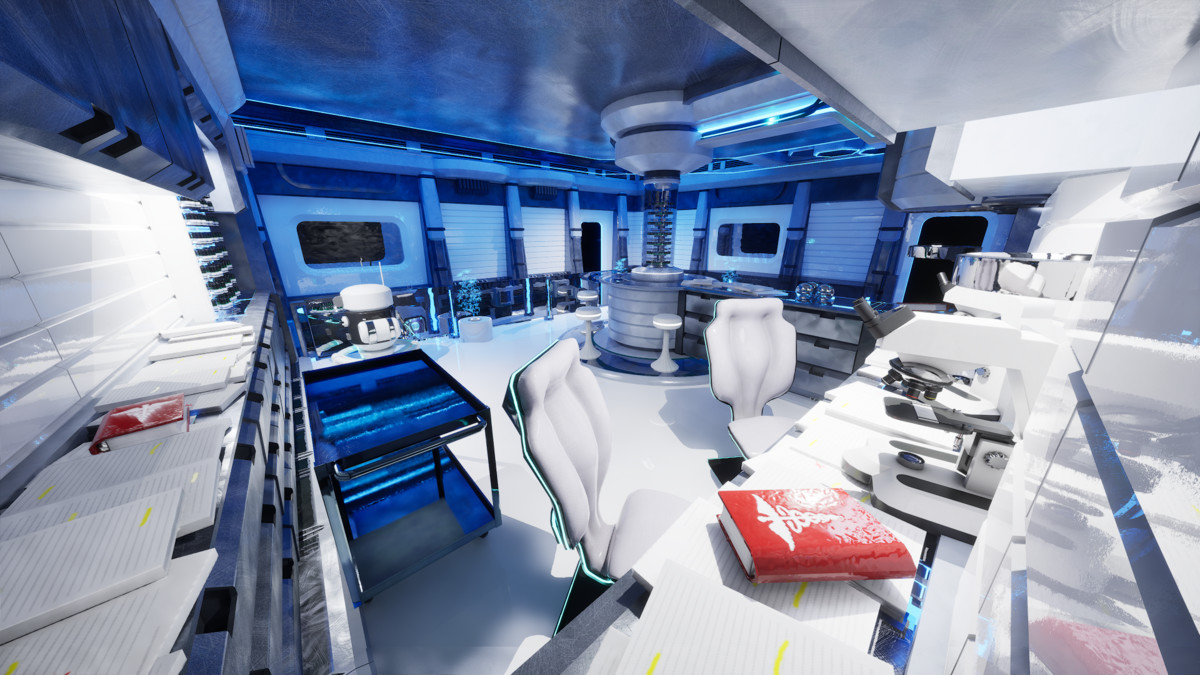 Futuristic Laboratory Environment - Modular Sci-Fi Interior Level