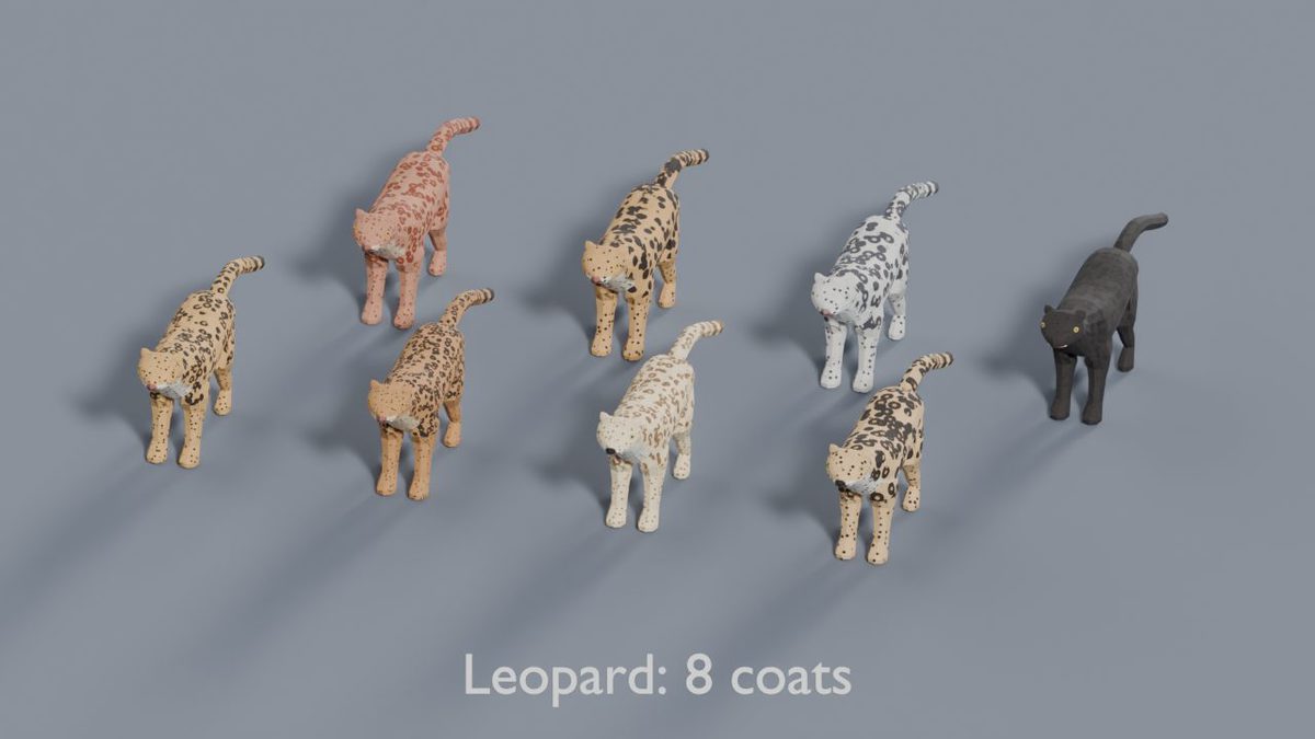 Animated Low Poly Animals Pack 2 | Fox, Cow, Cat, Pig & More | 112 Variants