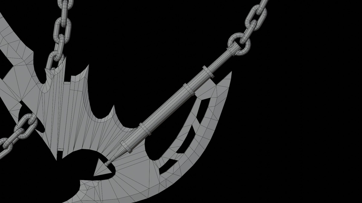 Chain Flail Blade Weapon URP and HDRP Textures