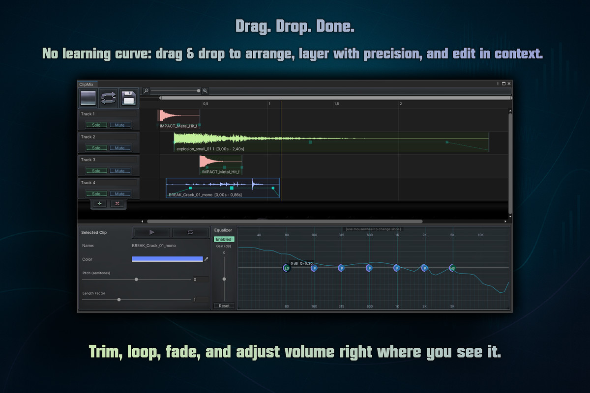 ClipMix audio editor
