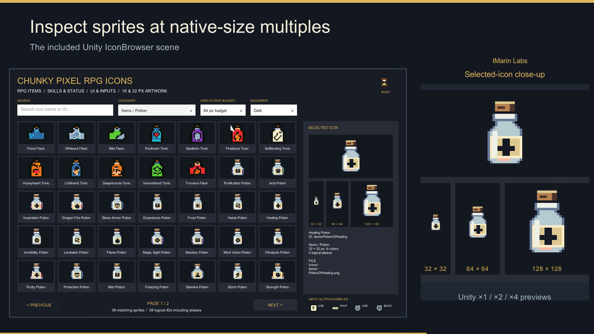Chunky Pixel RPG Icons