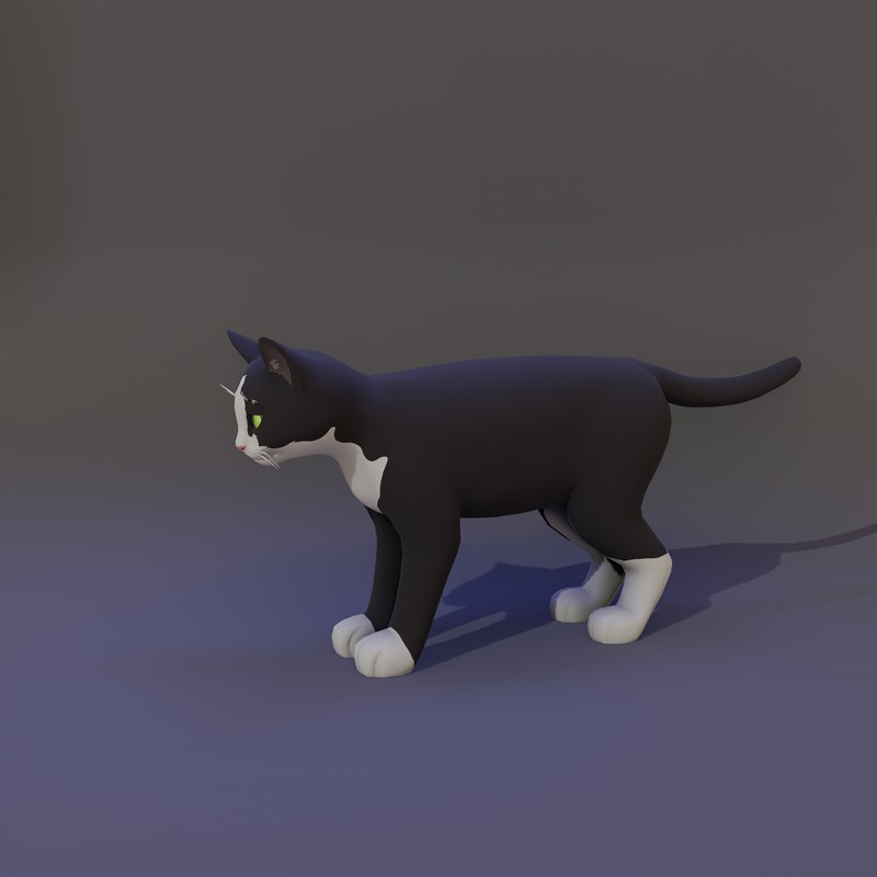Low Poly Stylized Kittens
