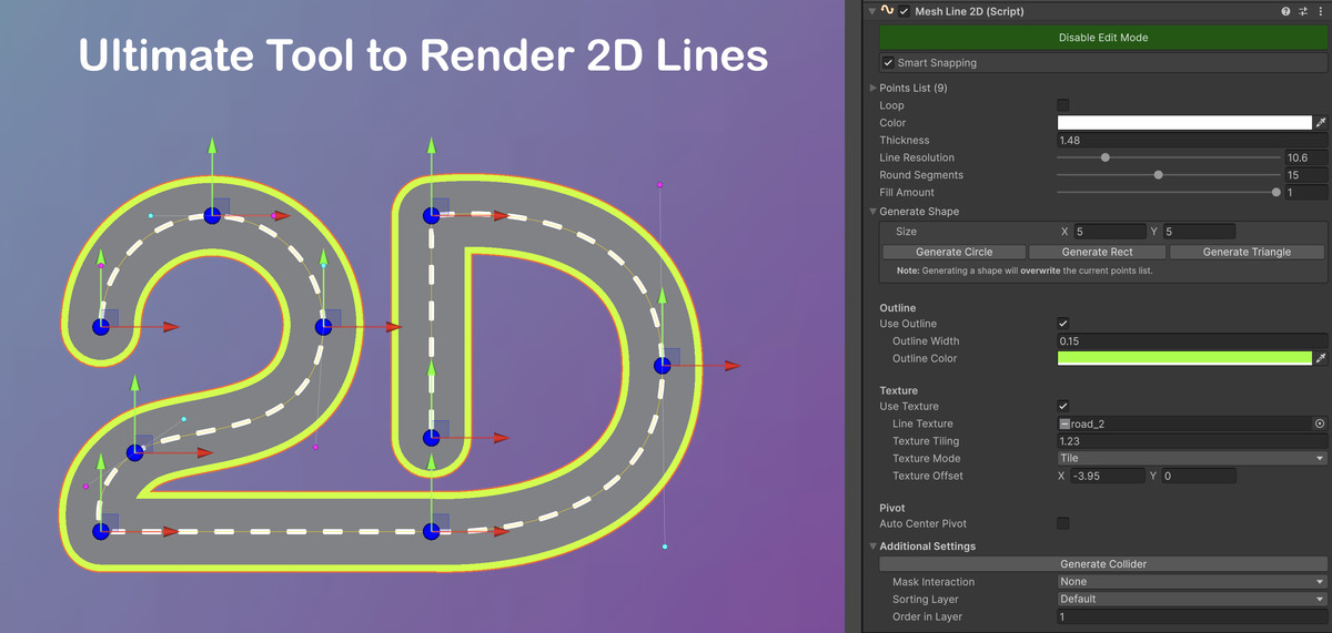Mesh Line 2D