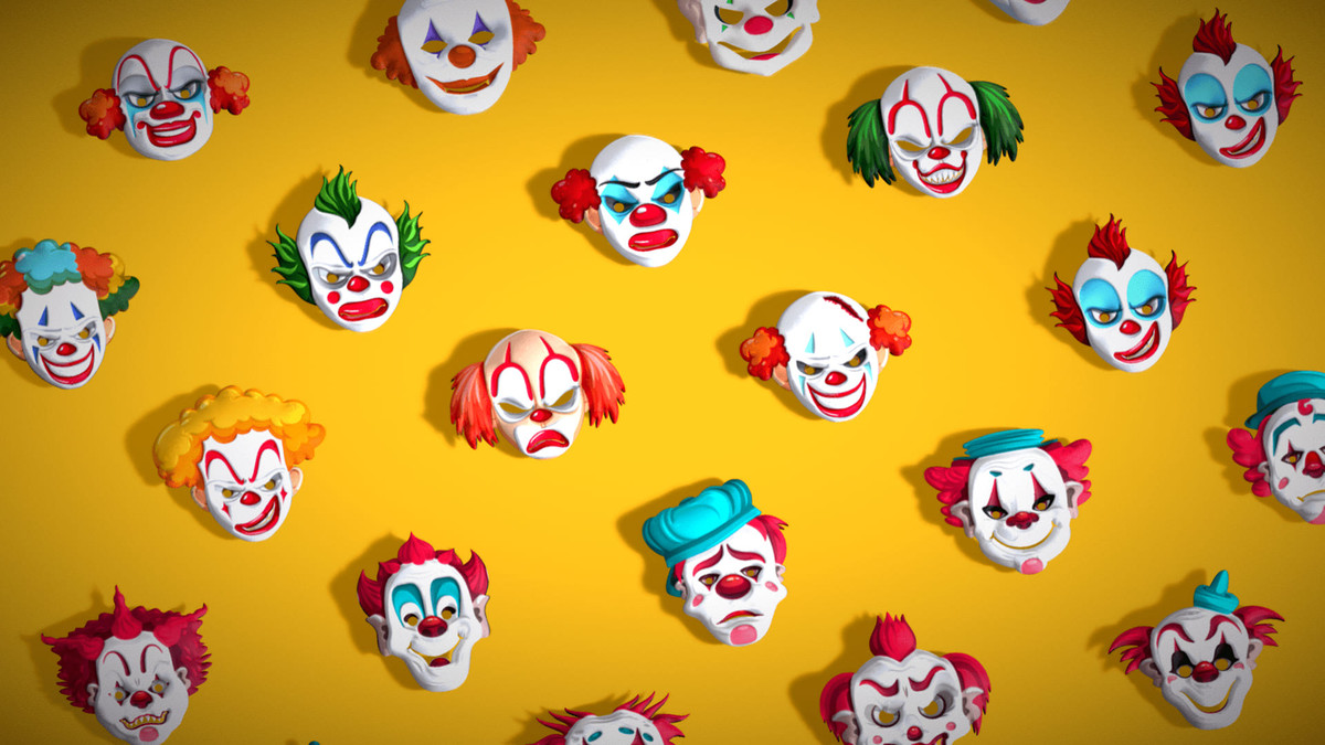 22 It Joker Horror Evil Masks Pack - Kids Evil Fantasy - Stylized Party Mask
