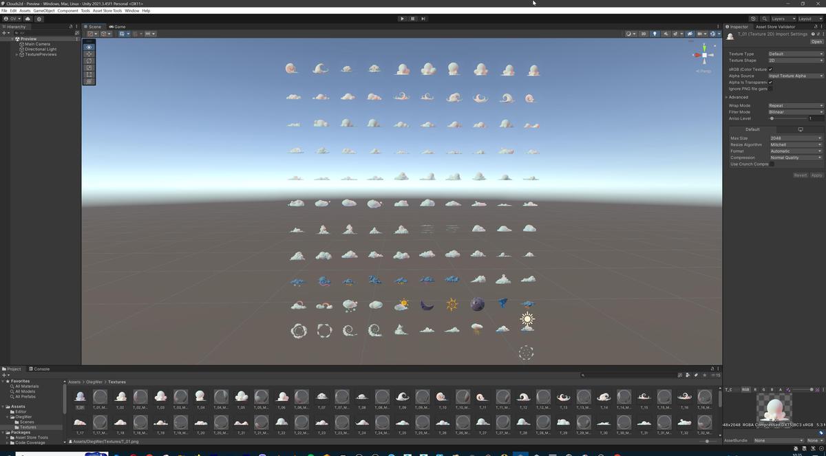 Stylized Cartoon Clouds and Weather Icons Pack (111 2K PNG Textures with Alpha)