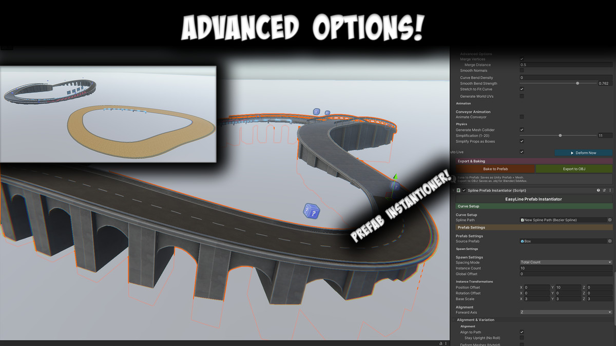 EasyLine - Spline Mesh Deformer with layer system