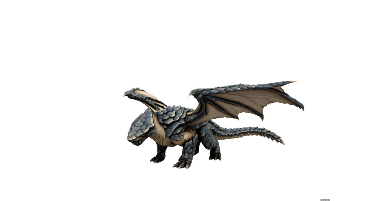 Primal Rocky Dragon - Stylized Rock Dragon Monster
