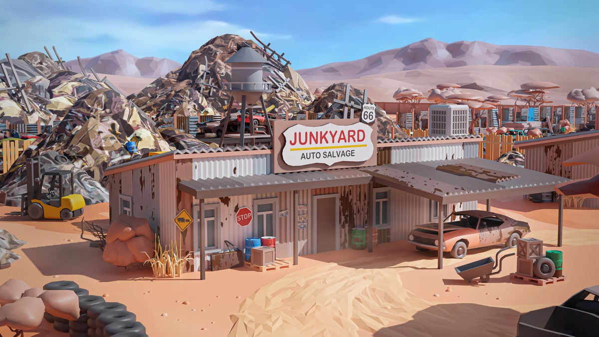 Junkyard - Low Poly 3D Models Pack