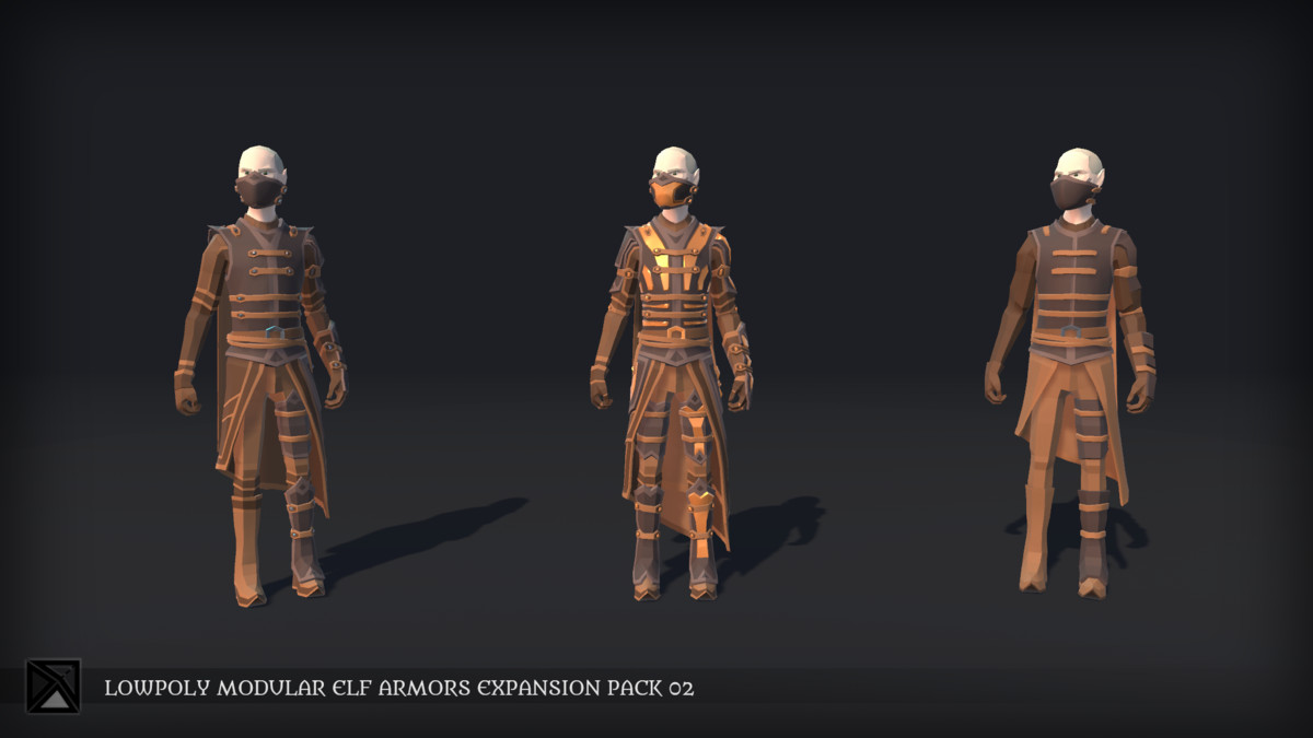 Lowpoly Elves Modular Armors Ex2 - MEDIEVAL FANTASY SERIES