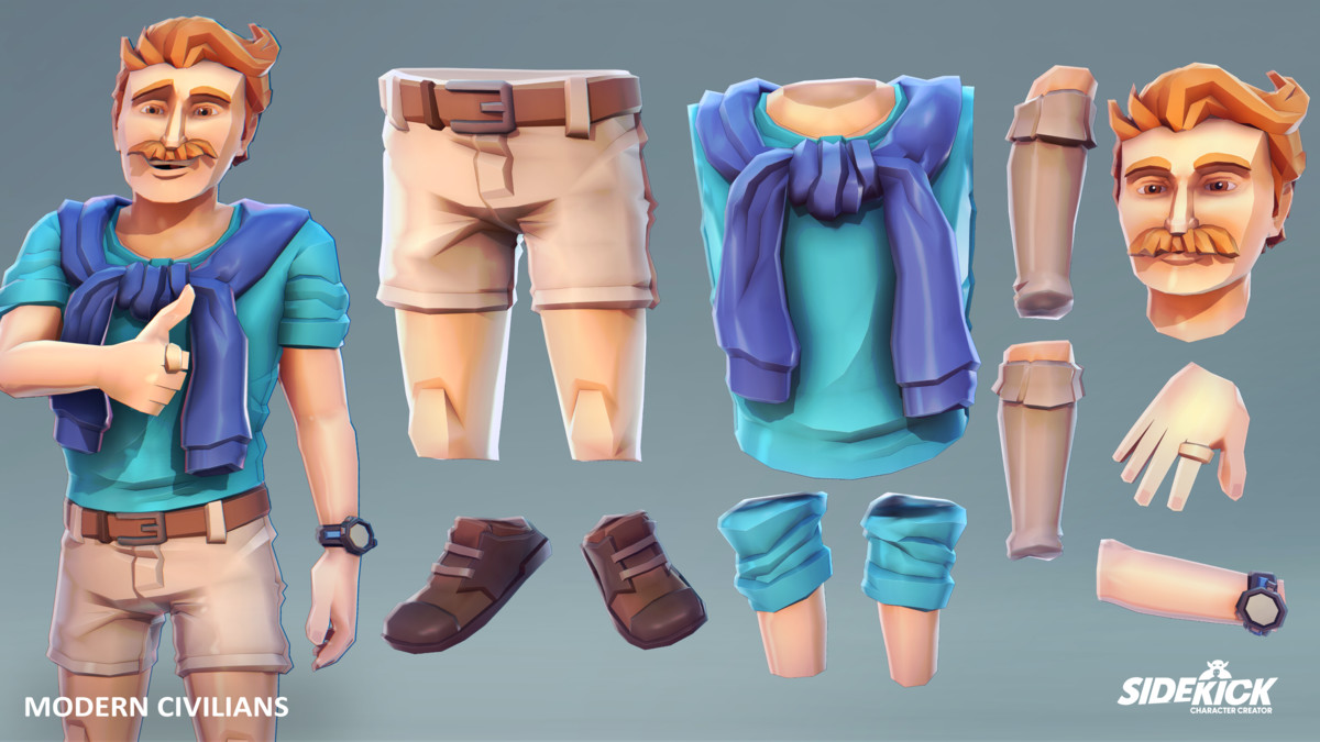 Modern Civilians – Sidekick Modular Characters by Synty